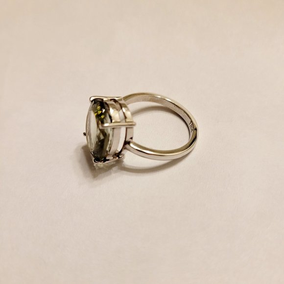 Stunning Natural Afghan Aquamarine Ring 3.65 CT, 18KT white gold, Blue-Green - Picture 8 of 10